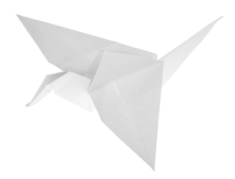 isolated paper crane