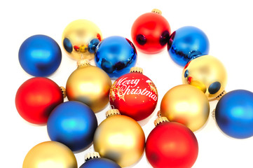Set ofshinny and colorful Christmas balls