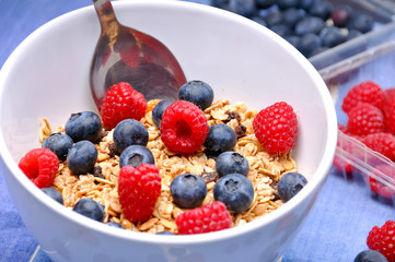 Breakfast with Berries and Cereal