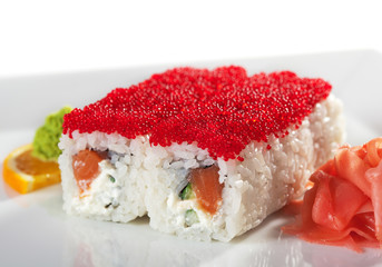 Salmon and Tobiko Roll