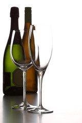champagner wein flaschen gläser