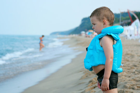 The boy on the beach