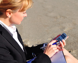 Accountant checking tax figures