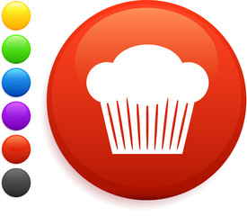 muffin icon on round internet button