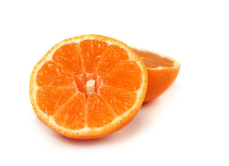Fresh, sliced orange isolated