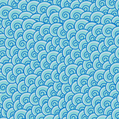 Fototapeta na wymiar Blue Wave Tile