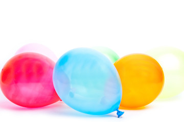 Plenty of colorful balloons on a white background