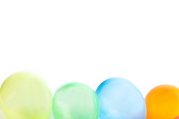Plenty of colorful balloons on a white background
