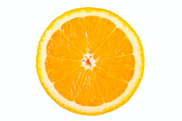 orange half isolated