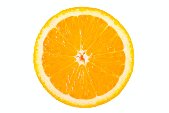orange half isolated