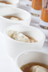 Asian soup with dumpling