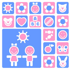 children icons set
