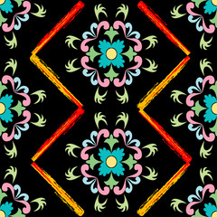 retro seamless floral pattern