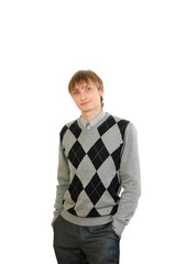 Fototapeta premium Student isolated on white background