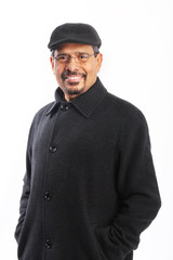 Middle age man in black winter jacket