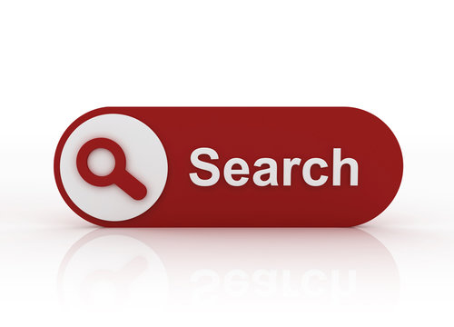 Search button with a loupe isolated over white background
