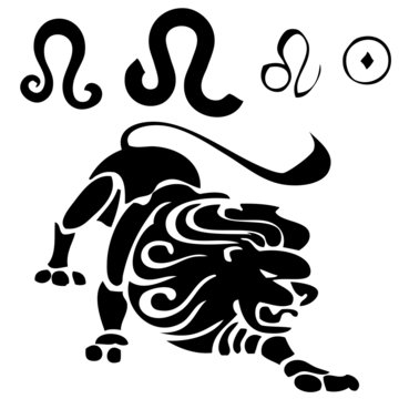 vector illustration zodiac sign vector (leo)