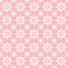 white lace on pink background