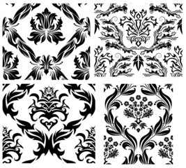 damask seamless pattern set