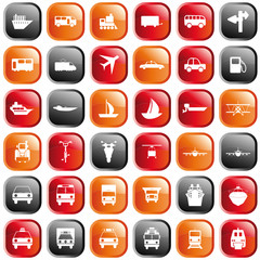 transportation icons set