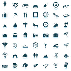 travel icons set