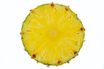 ripe pineapple isolated