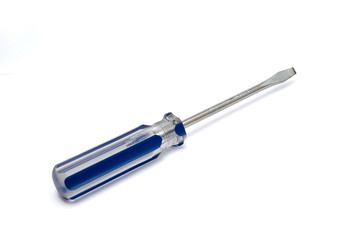 blue screwdriver isolated on white