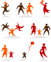collection of family people - icons and logos