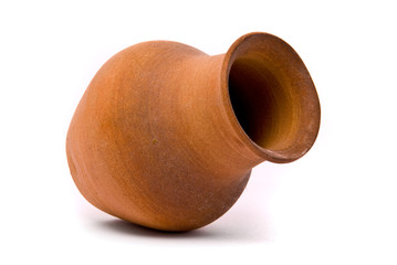 Jug on white background
