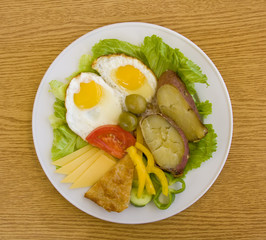 Breakfast in plate