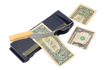 Dollar & paper cutter