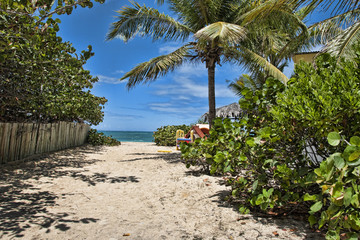 Coast in Saint Maarten Island, Dutch Antilles