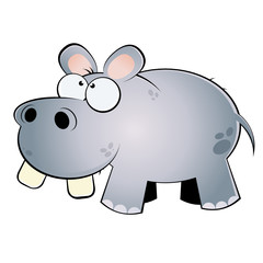nilpferd flusspferd cartoon maskottchen