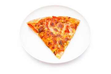 Pizza isolated on the white background