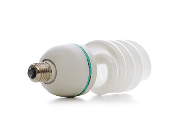 Energy saving lamp isolated on the white background