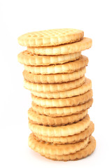 Stack of shortbread butter biscuits
