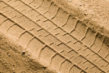 Track on sand