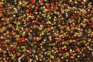 Close up selection of various pepper types