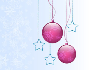 Christmas purple balls