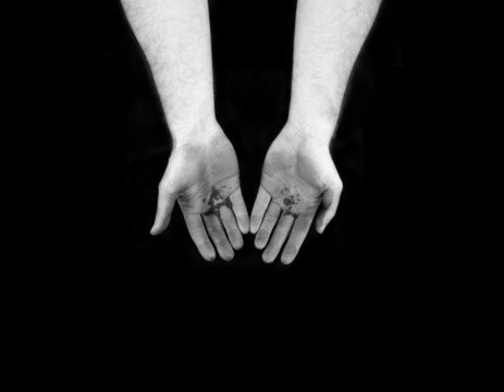 Black and White Dirty Hands