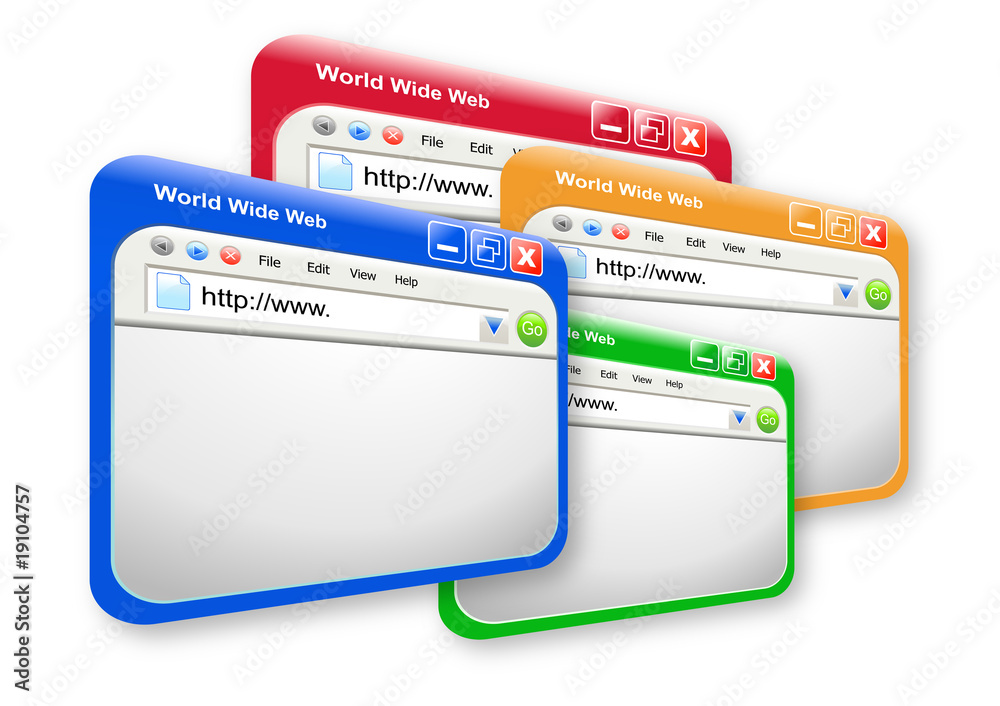 Wall mural multi colored web technology websites