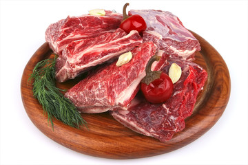 fresh uncooked ribs