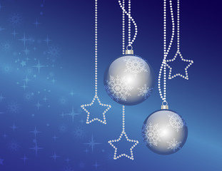 Christmas blue balls