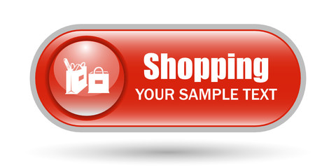 Shopping Bags Sign Icon with Copyspace