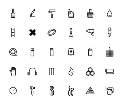 Mal- und Handwerk Icons