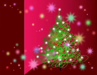 weihnachtskarte-pink-purpur-magenta-vektor