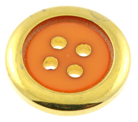 bouton doré fond blanc