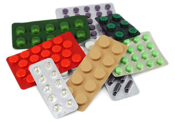 Packings of colour tablets