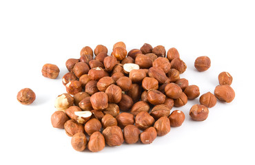 pile of hazelnuts
