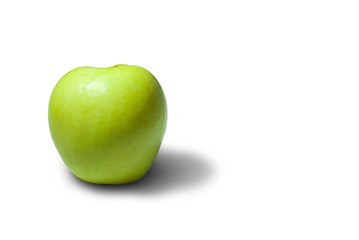 Green isolated apple